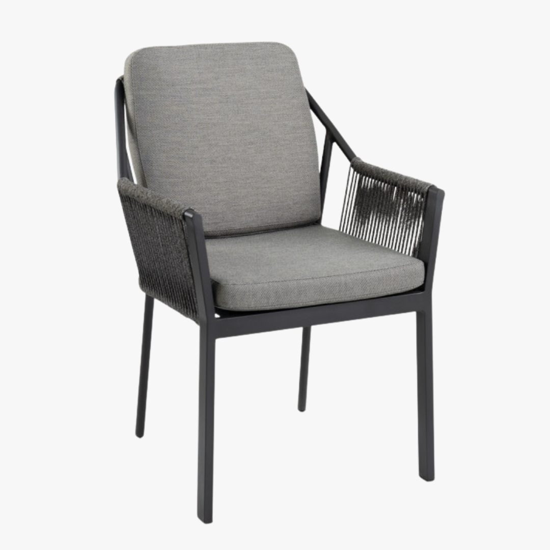 Elin tuinstoel - Antraciet - Stapelbaar - Tierra Outdoor - NØBLE