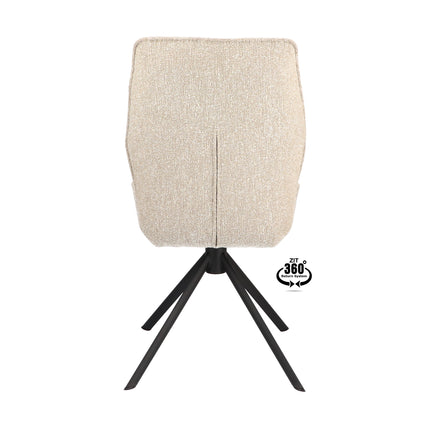 Juno Eetkamerstoel - Beige - Lodge