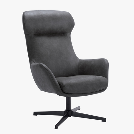 Sol Fauteuil - Antraciet - Microleder