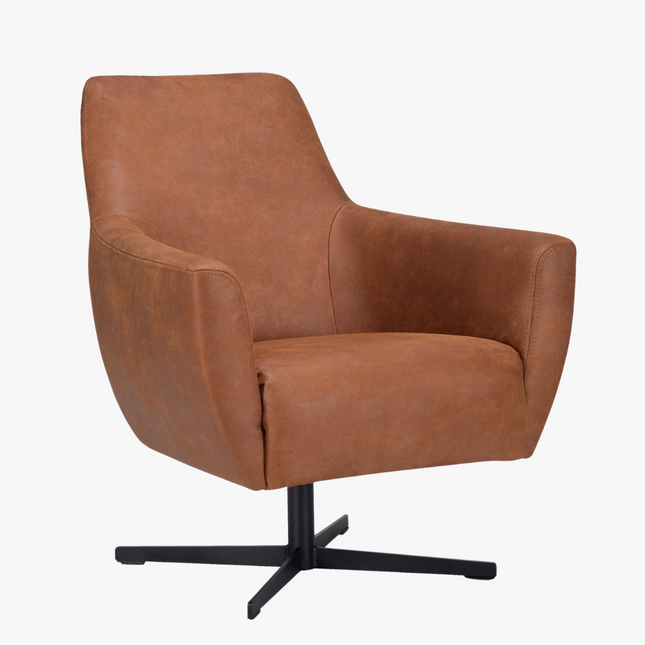 Røff Fauteuil - Camel - Microleder - NØBLE
