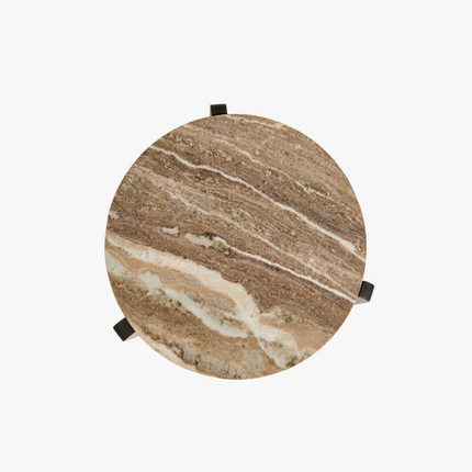 Levi Bijzettafel - Donkerbruin - ø39cm