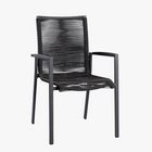 Tiera outdoor - Foxx Alu Rope Stackable Chair Charcoal