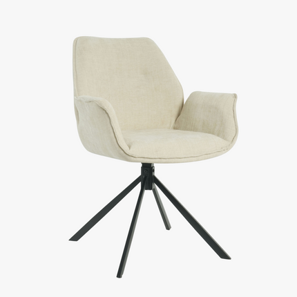 Teun Eetkamerstoel - Beige - Stof