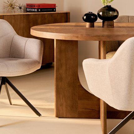 Eettafel Nova - Bruin Ø150cm