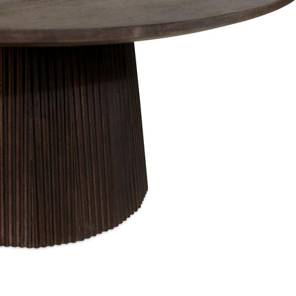 Max Bijzettafel - Donkerbruin - ø50cm - detail poot