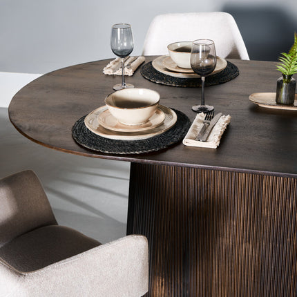 Lunelle Eettafel - Donkerbruin - 180 cm