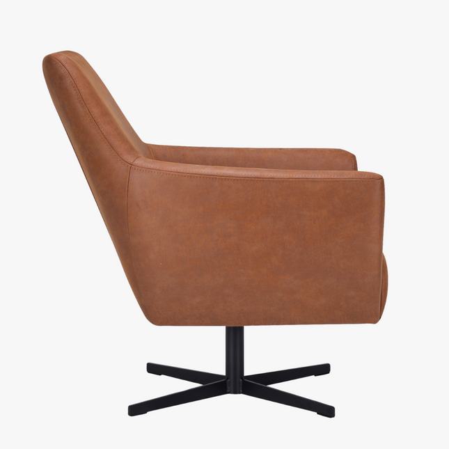 Røff Fauteuil - Camel - Microleder - NØBLE