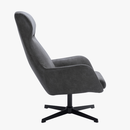 Sol Fauteuil - Antraciet - Microleder