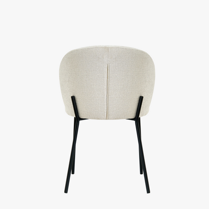 Cato Eetkamerstoel - Beige - Stof