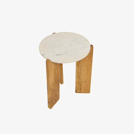Levi Bijzettafel - Lichtbruin - ø39cm
