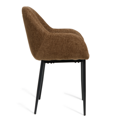 Eetkamerstoel Zara -  Stof Choco