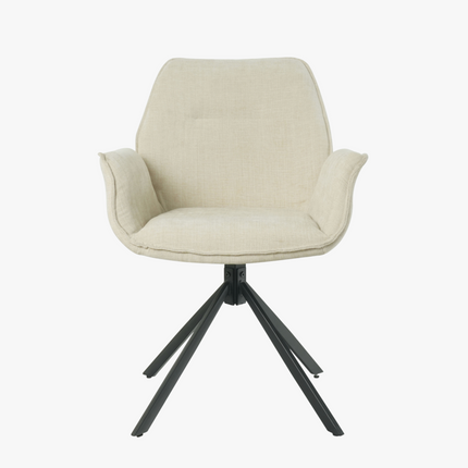 Teun Eetkamerstoel - Beige - Stof
