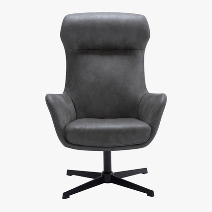 Sol Fauteuil - Antraciet - Microleder
