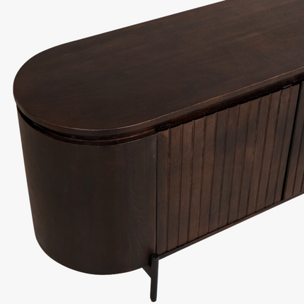 Noah Tv-meubel - Donkerbruin - 210 x43x56 cm