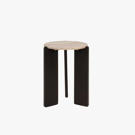 Levi Bijzettafel - Donkerbruin - ø39cm