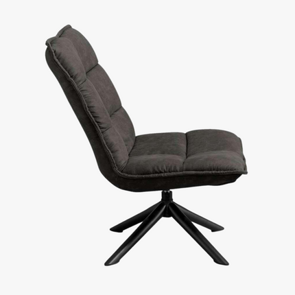 Flo Fauteuil - Antraciet - Microleder