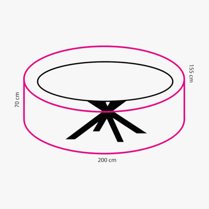 Tiera outdoor - Cover For Oblong Dining Set 200 cm