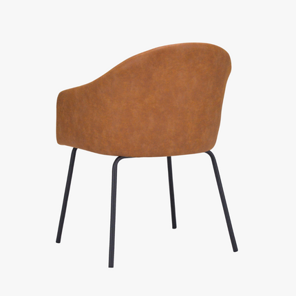 Finn Eetkamerstoel - Camel - Microleder
