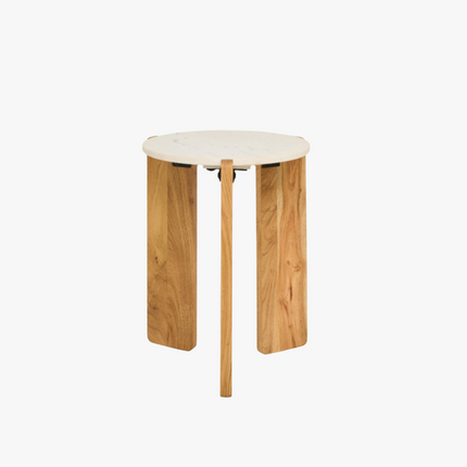 Levi Bijzettafel - Lichtbruin - ø39cm