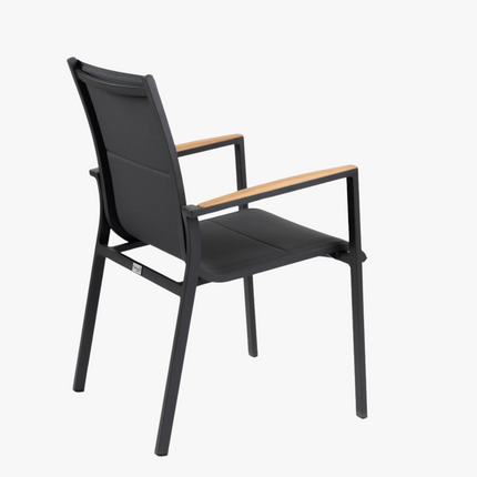 Tiera outdoor - Foxx Teak Stackable Chair Charcoal