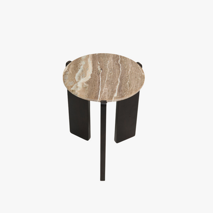 Levi Bijzettafel - Donkerbruin - ø39cm