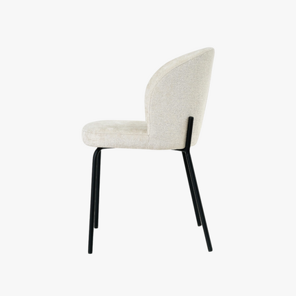 Cato Eetkamerstoel - Beige - Stof