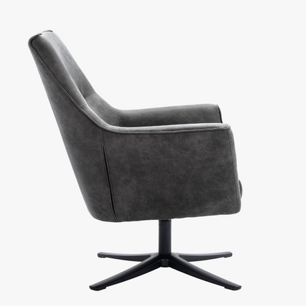Nord Fauteuil - Grafiet - Microleder