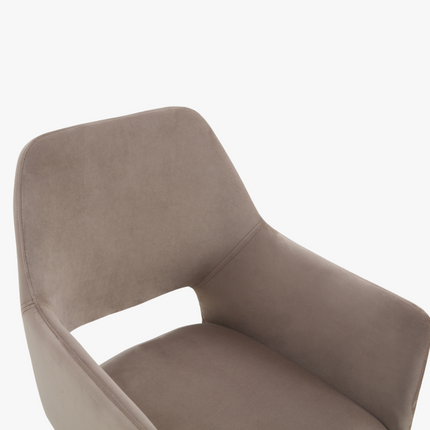 Senna Eetkamerstoel - Taupe - Velvet
