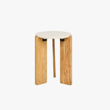 Levi Bijzettafel - Lichtbruin - ø39cm