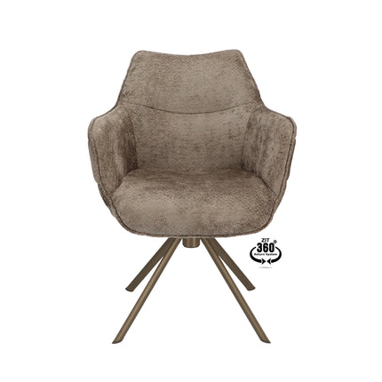 Nola Eetkamerstoel - Taupe - Movie