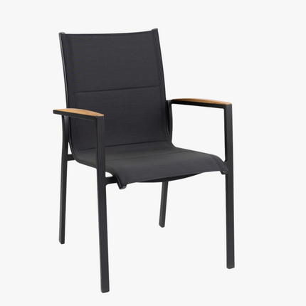 Tiera outdoor - Foxx Teak Stackable Chair Charcoal