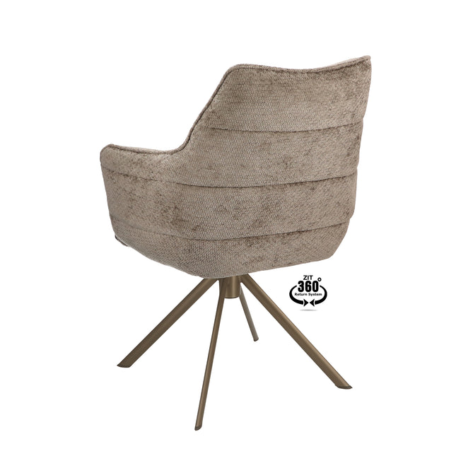 Nola Eetkamerstoel - Taupe - Movie