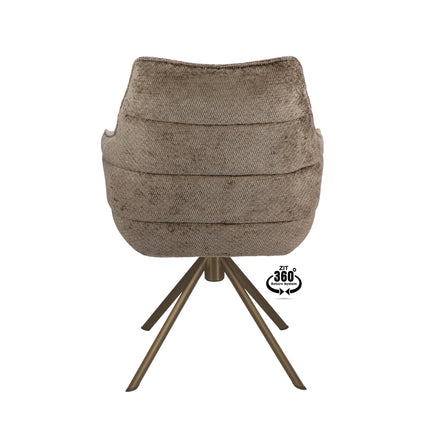 Nola Eetkamerstoel - Taupe - Movie