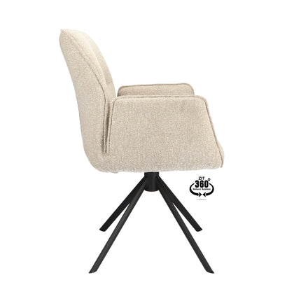 Frey Eetkamerstoel - Beige - Lodge