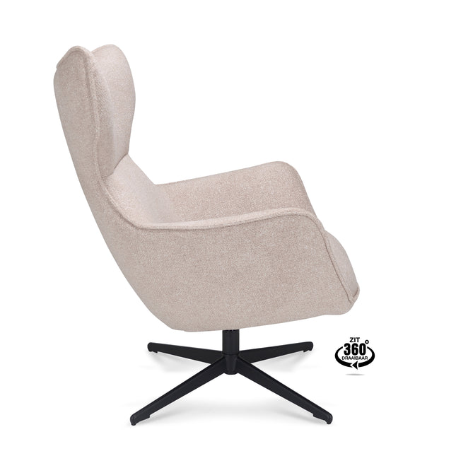 Harbour Fauteuil - Mocca - Stof leo