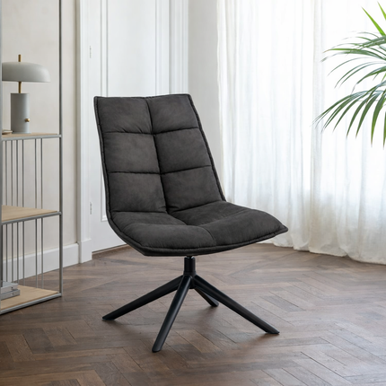 Flo Fauteuil - Antraciet - Microleder