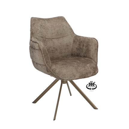 Nola Eetkamerstoel - Taupe - Movie