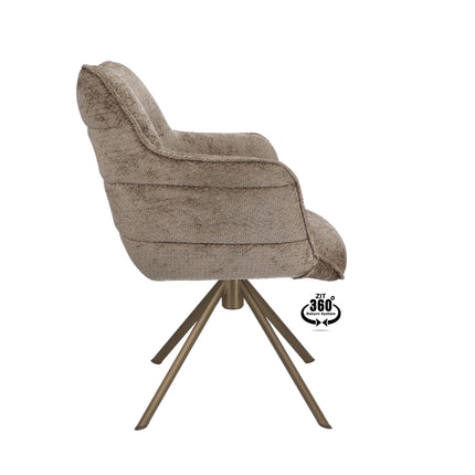 Nola Eetkamerstoel - Taupe - Movie