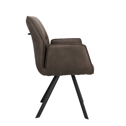 Bente Eetkamerstoel - Grijs - Cowboy