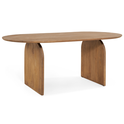 Nøva Eettafel - Bruin - 200x100x71 cm - zijaanzicht
