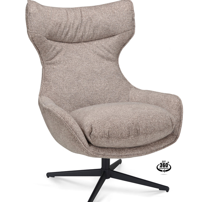 Martino Fauteuil - Zand - Stof leo