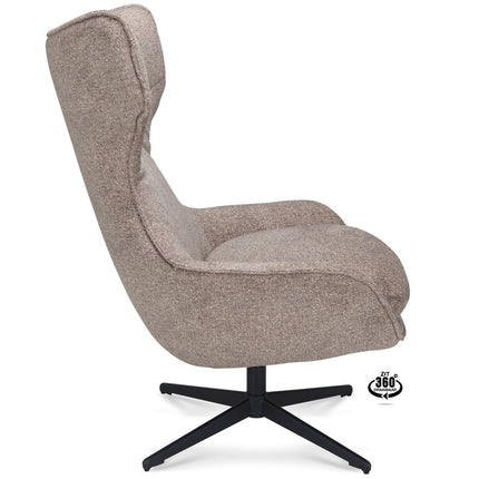 Martino Fauteuil - Zand - Stof leo