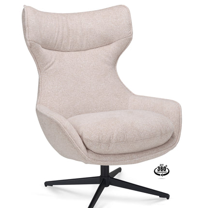 Martino Fauteuil - Mocca - Stof leo