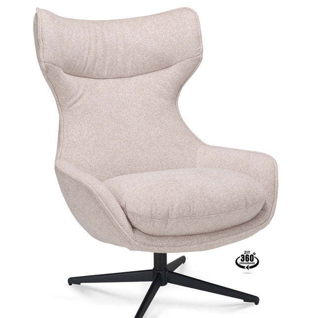 Martino Fauteuil - Mocca - Stof leo