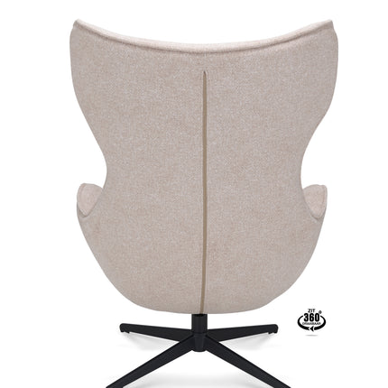 Martino Fauteuil - Mocca - Stof leo