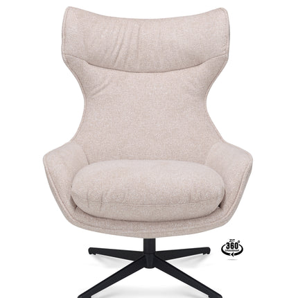 Martino Fauteuil - Mocca - Stof leo