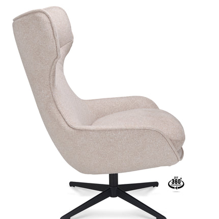 Martino Fauteuil - Mocca - Stof leo