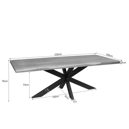 Dakota Boomstamtafel - Naturel - 220 cm