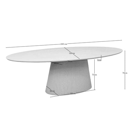 Solana Eettafel - Zand - 240 cm