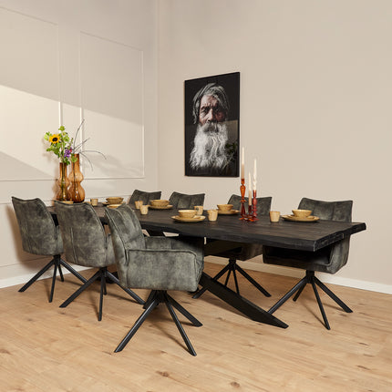 Snö Boomstamtafel - Zwart - 300 cm